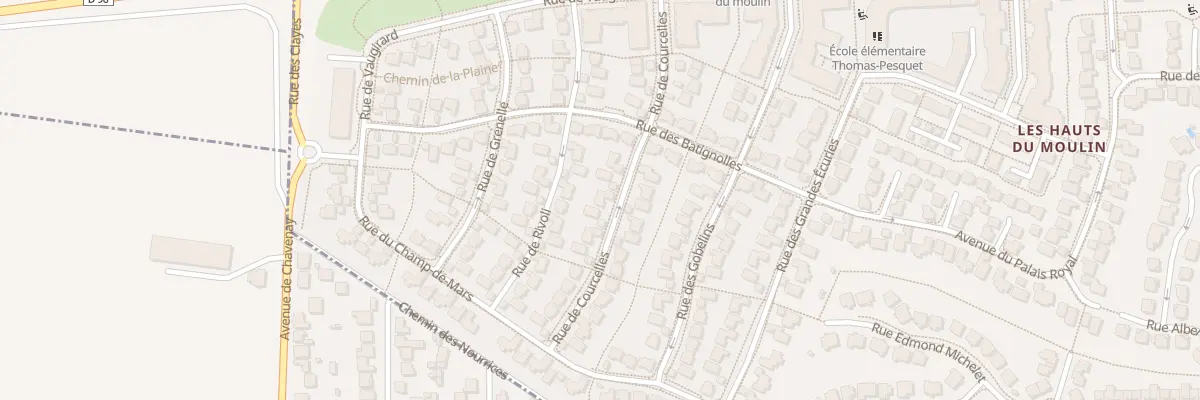 Plan du 13 Rue de Courcelles à Villepreux