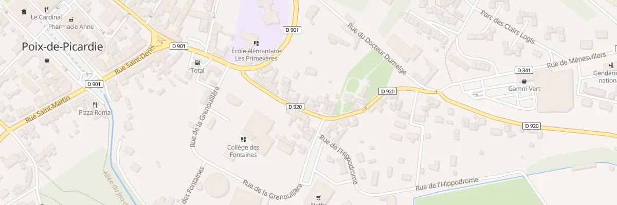 Plan du 25 Rue Notre-dame à Poix-de-Picardie