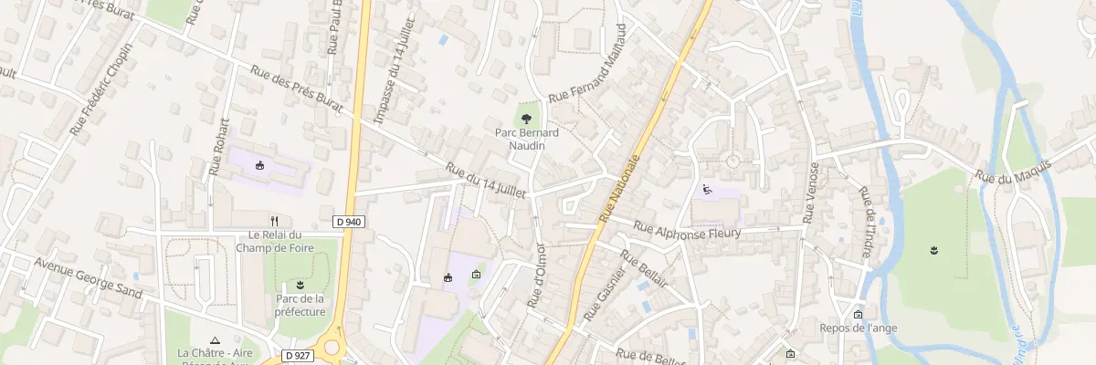 Plan du 16 Rue du 14 Juillet à La Châtre