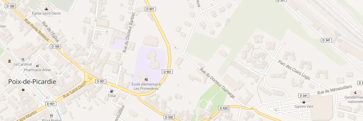 Plan du 2 Rue du Docteur Dumeige à Poix-de-Picardie