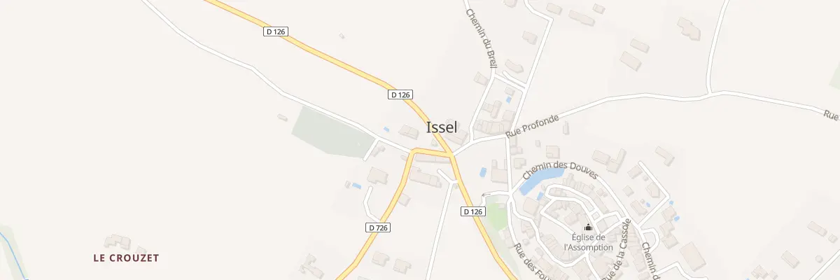 Plan du 2 Rte de Peyrens à Issel