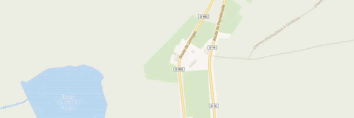 Plan du 14 Rte de Limoges à Gentioux-Pigerolles