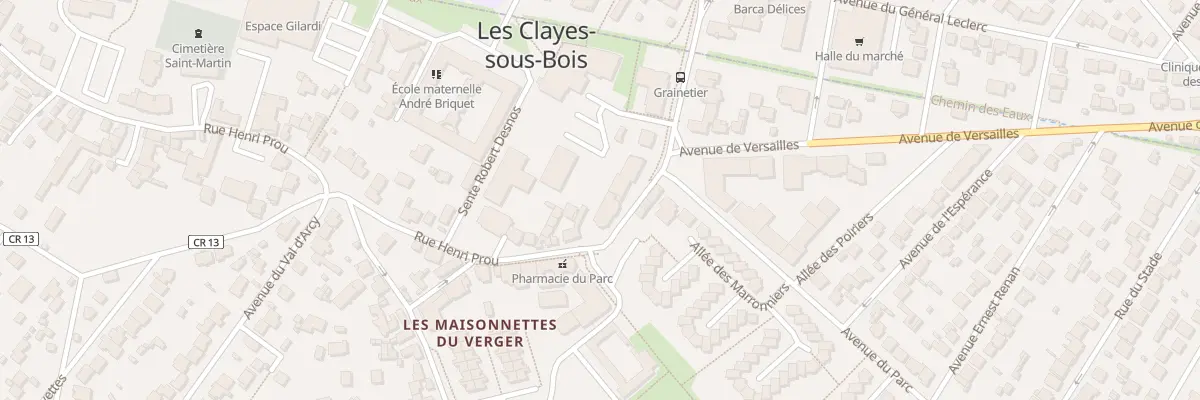 Plan du 8 Rue Henri Prou aux Clayes-sous-Bois