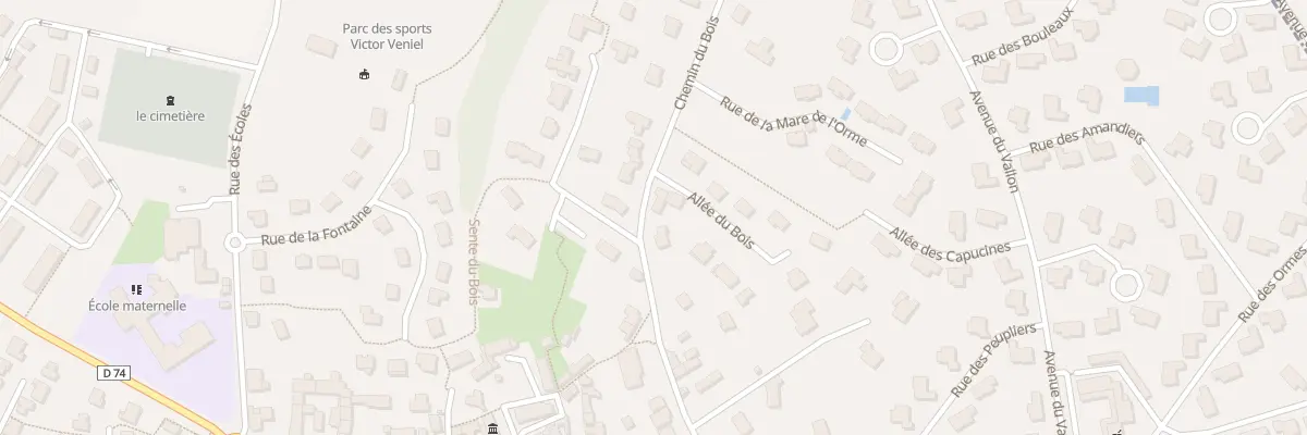 Plan du 2 Che du Bois à Chavenay