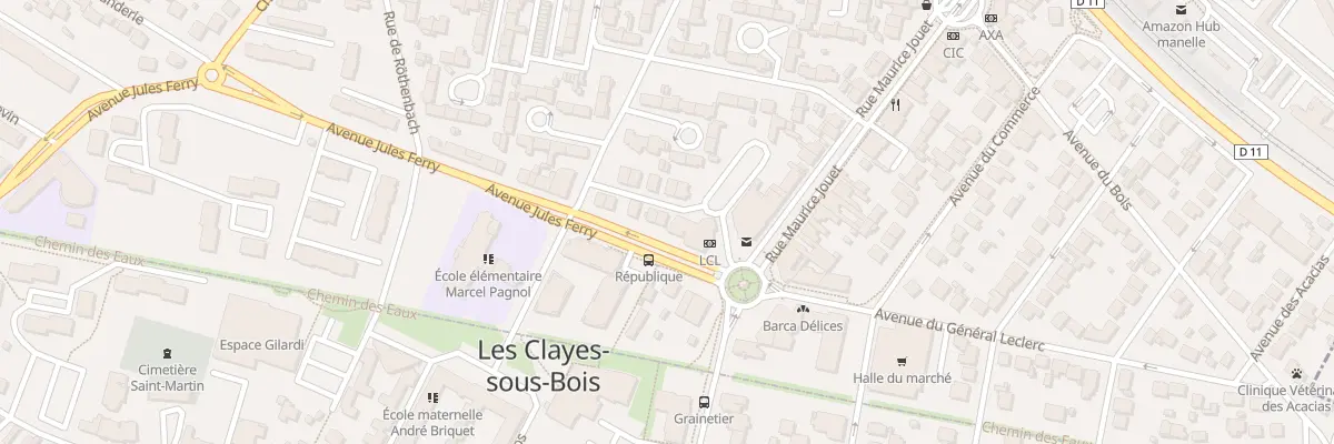 Plan du 3 Av Jules Ferry aux Clayes-sous-Bois