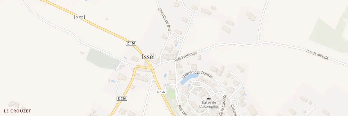 Plan du 1 Pl du Barry à Issel