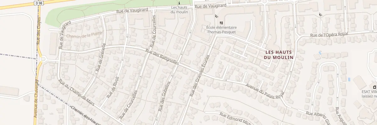 Plan du 1 Rue des Batignolles à Villepreux