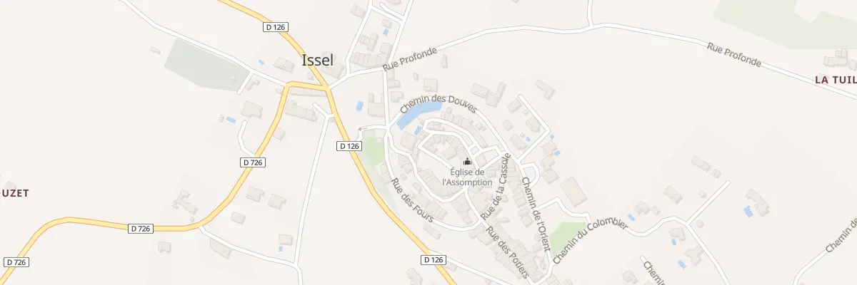 Plan du 1 Pl Ste Rufine à Issel