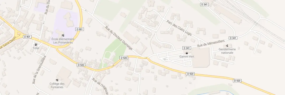 Plan du 2 Rue de Ménesvillers à Poix-de-Picardie