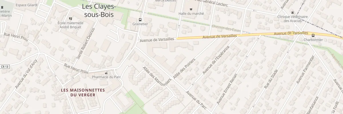 Plan du 1 Av du Parc aux Clayes-sous-Bois