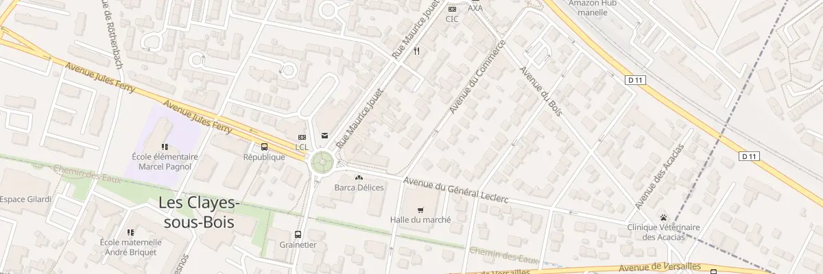 Plan du 13B Av du Commerce aux Clayes-sous-Bois