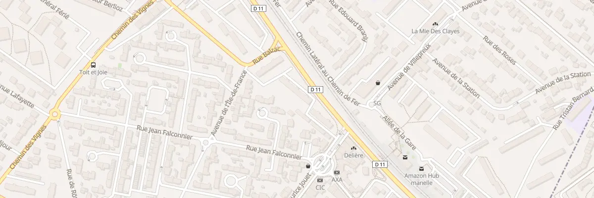 Plan du 2 Rue Balzac aux Clayes-sous-Bois
