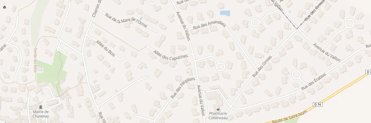 Plan du 13 Av du Vallon à Chavenay
