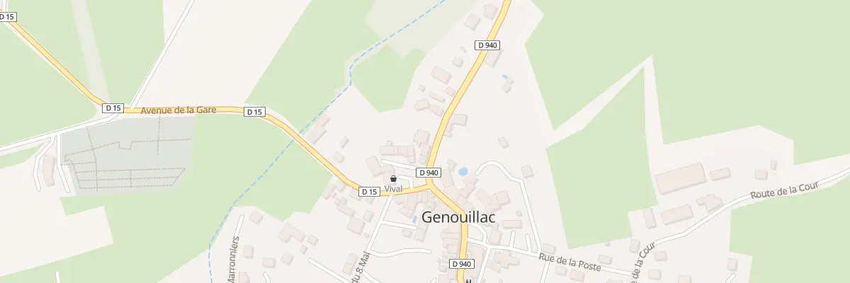 Plan du 16 Rte de la Châtre à Genouillac