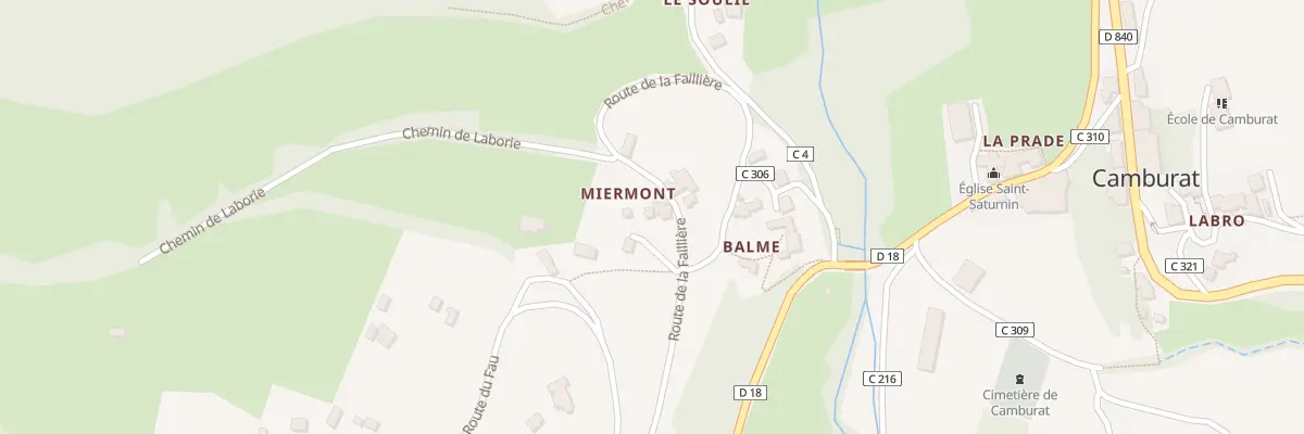 Plan du 256 Rte de la Faillière à Camburat