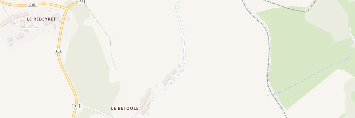 Plan du 1 Le Betoullet à Roches