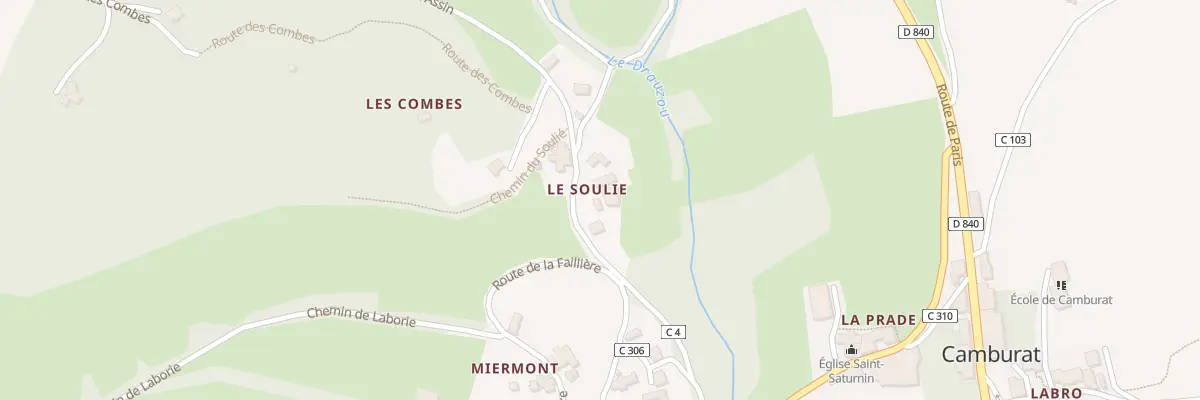 Plan du 252 Rte du Mas d’Assin à Camburat