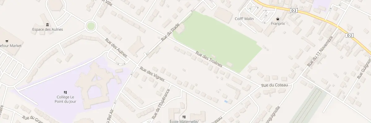 Plan du 191 Rue des Troènes à Auneuil