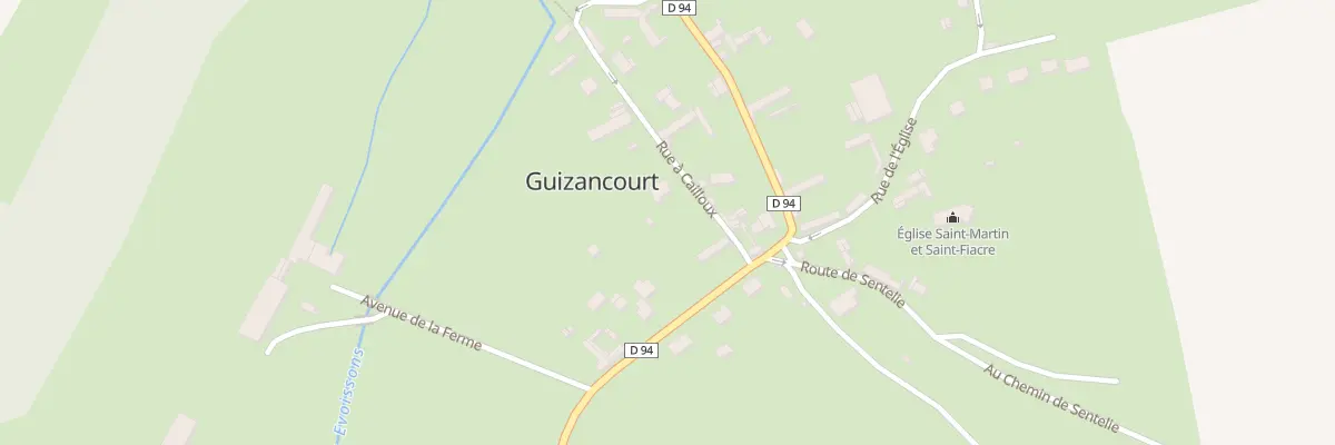 Plan du 10 Rue à Cailloux à Guizancourt