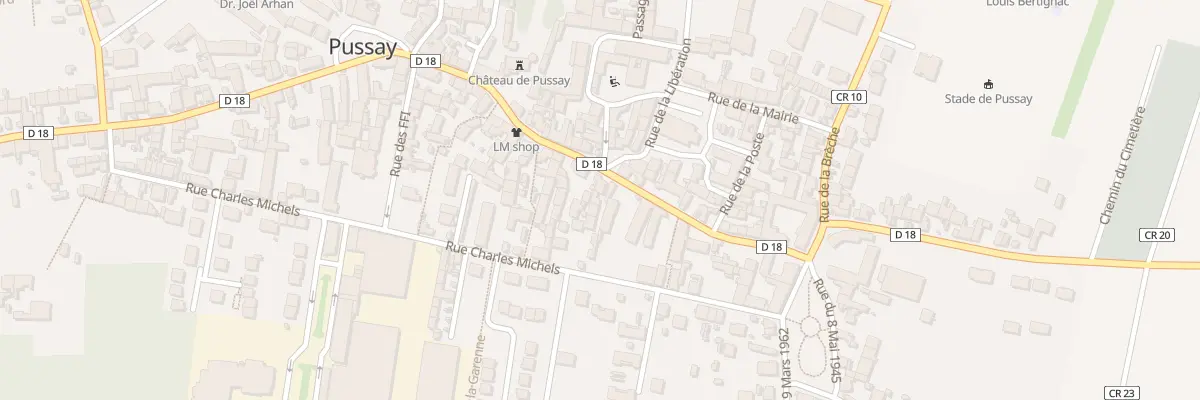 Plan du 25 Rue Etienne Laurent à Pussay