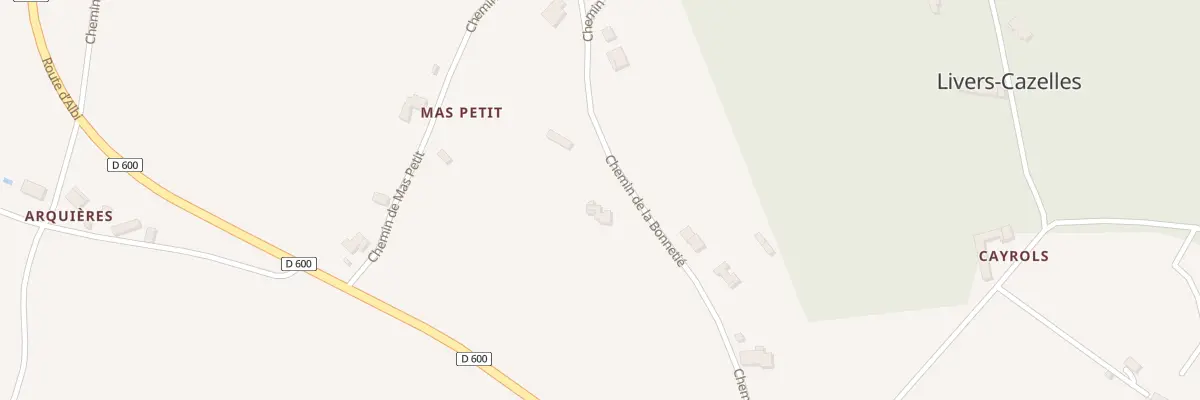 Plan du 960 Che de la Bonnetié à Livers-Cazelles