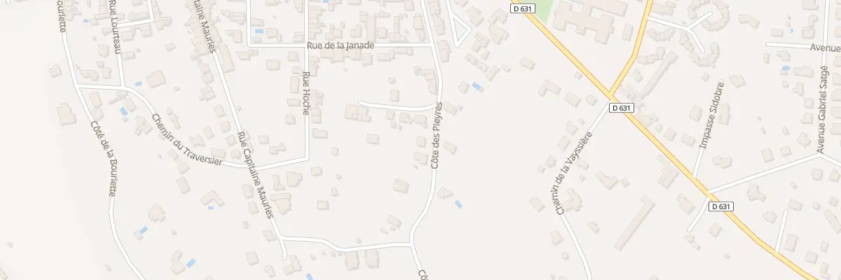 Plan du 38 Rue Cote des Pieyres à Graulhet