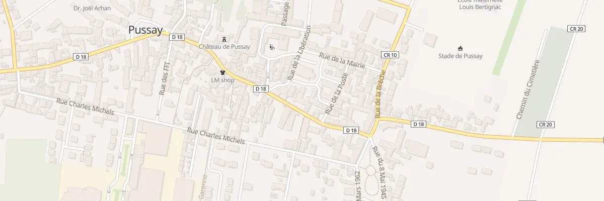 Plan du 14 Rue Etienne Laurent à Pussay