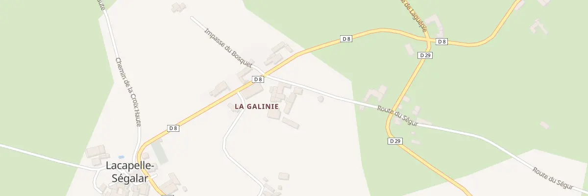 Plan du 5028 La Galinie à Lacapelle-Ségalar