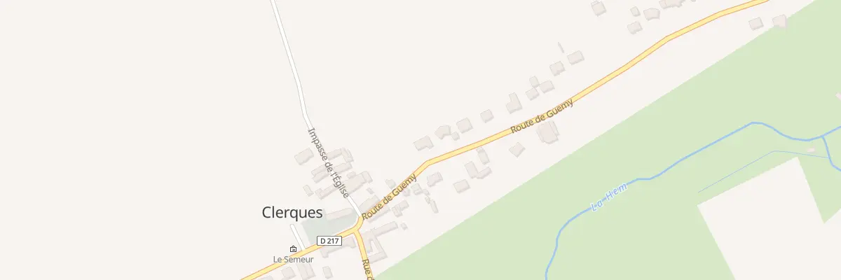 Plan du 1 Rte de Guémy à Clerques