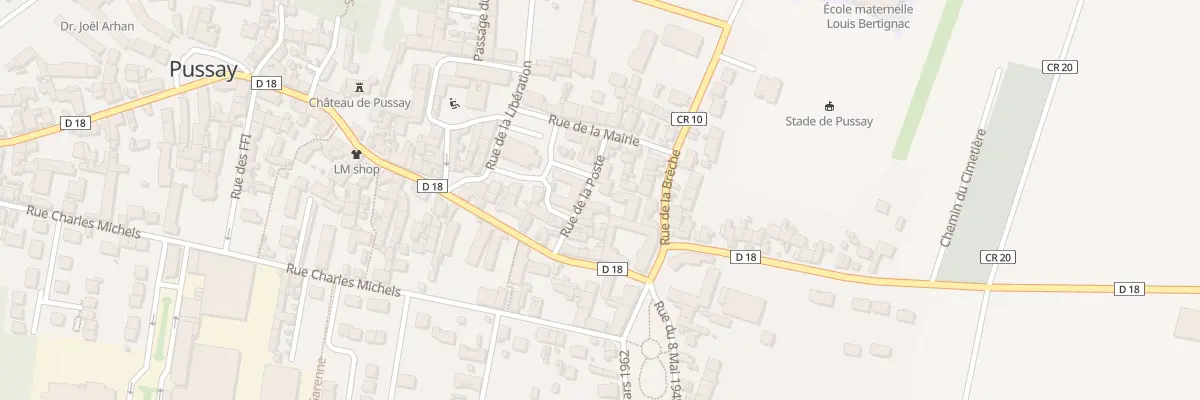 Plan du 10 Rue de la Poste à Pussay