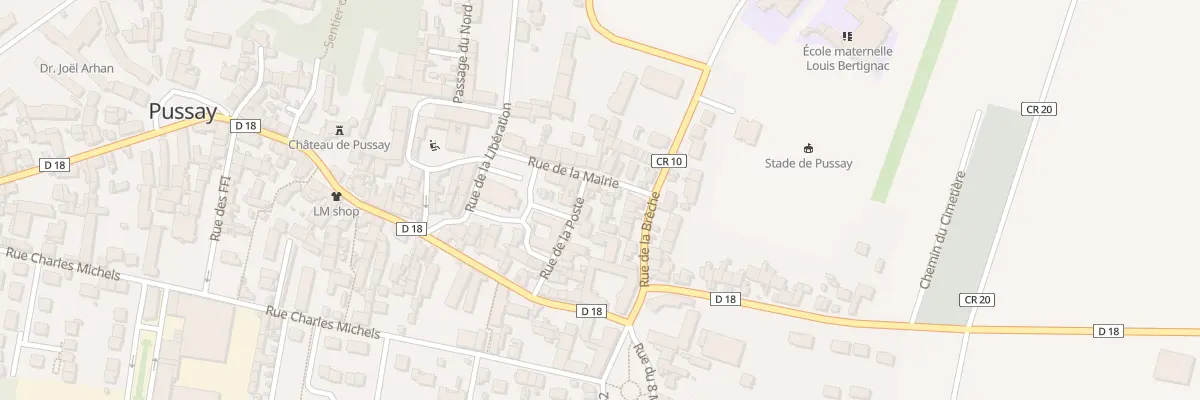 Plan du 14 Rue de la Poste à Pussay