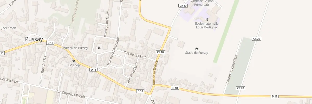 Plan du 2 Rue de la Mairie à Pussay