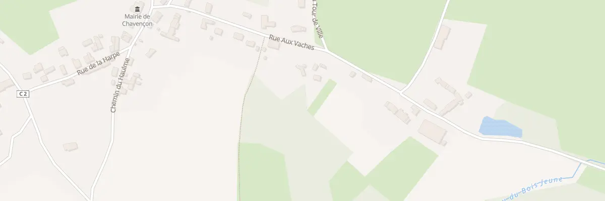Plan du 14 Rue aux Vaches à Chavençon