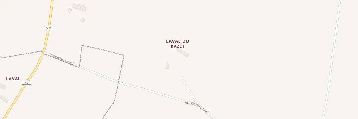 Plan du 380 Rte du Laval du Razet à Puylaurens