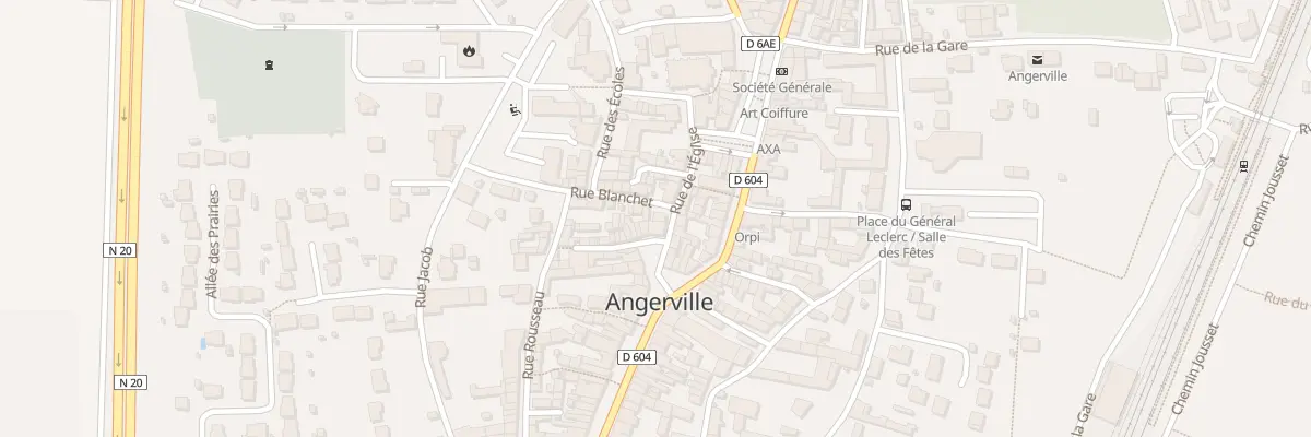 Plan du 8 Pl de l’Hôtel de Ville à Angerville
