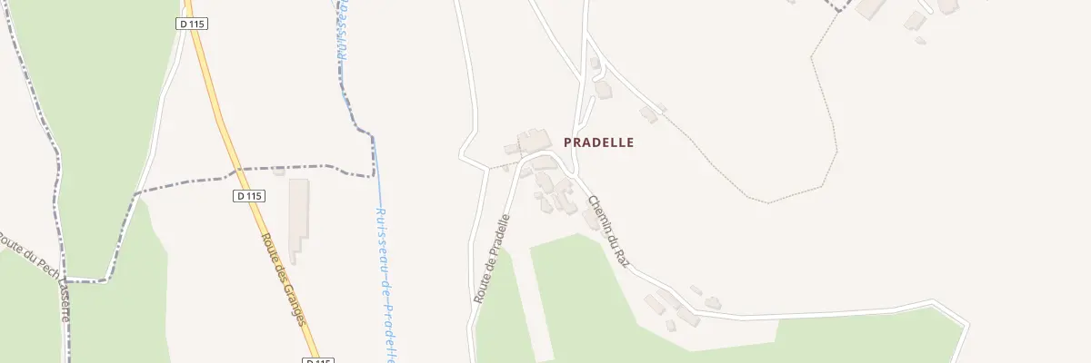 Plan du 406 Rte de Pradelle à Camburat