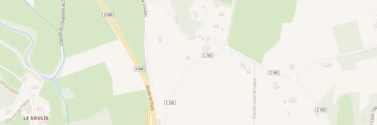 Plan du 227 Rte du Pinquie à Camburat