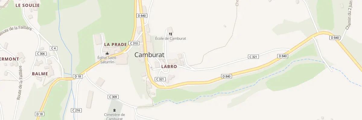 Plan du 627F Labro Nord à Camburat