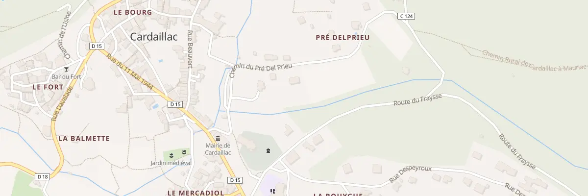 Plan du 190 Che du Pré del Prieu à Cardaillac