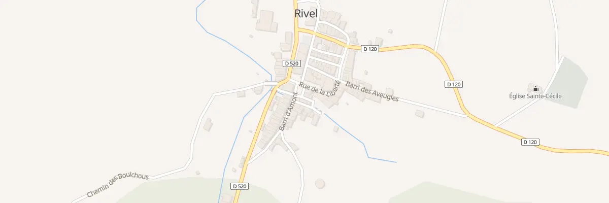 Plan du 75 Le Village à Rivel