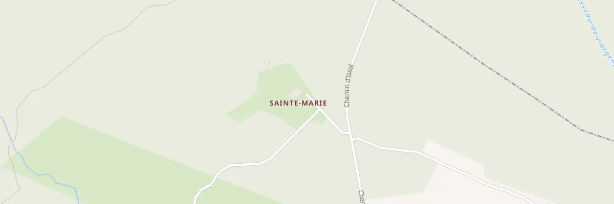 Plan du 87 Sainte-Marie à Issel