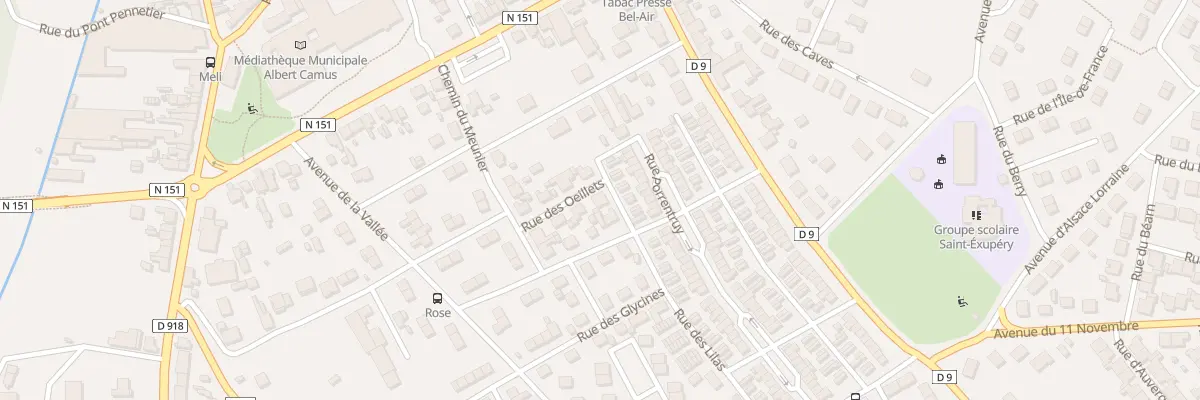 Plan du 1 Rue des Oeillets à Issoudun