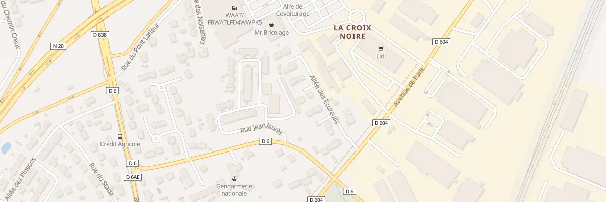 Plan du 13 All des Ecureuils à Angerville