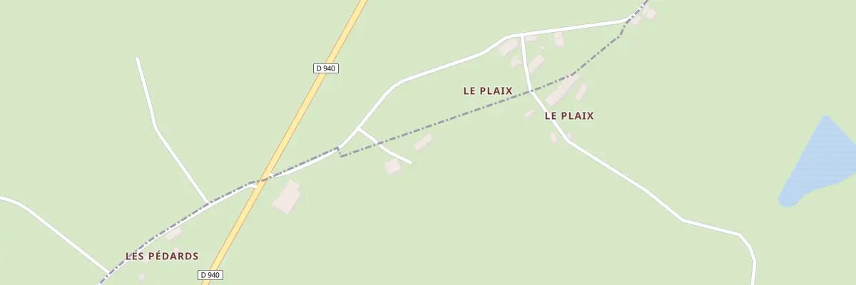 Plan du 4 Le Plaix à Sazeray