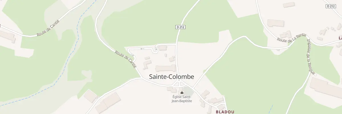 Plan du 5023 Sainte Colombe à Sainte-Colombe