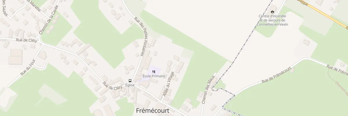 Plan du 5 All du Village à Frémécourt