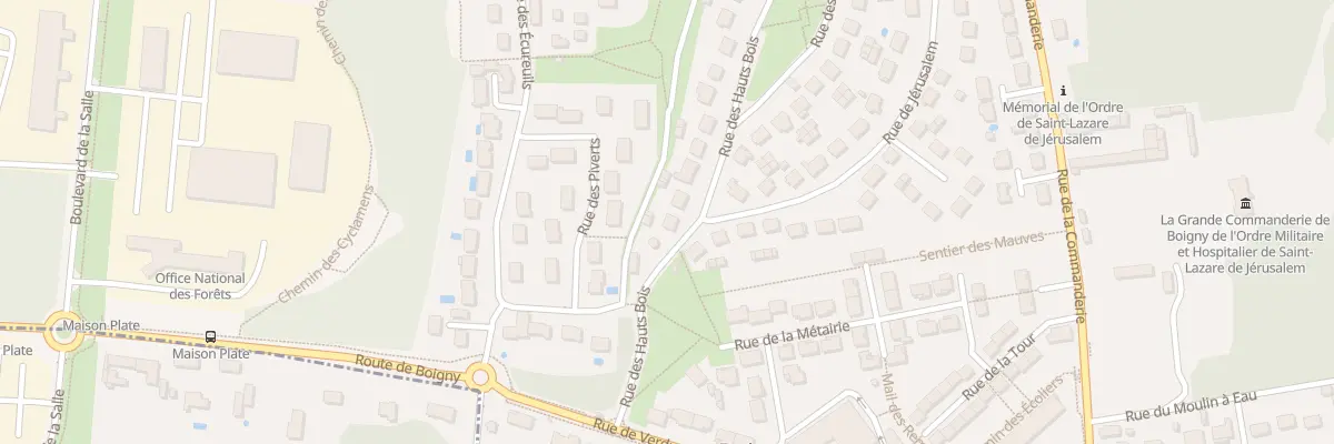 Plan du 2 Rue des Hauts Bois à Boigny-sur-Bionne
