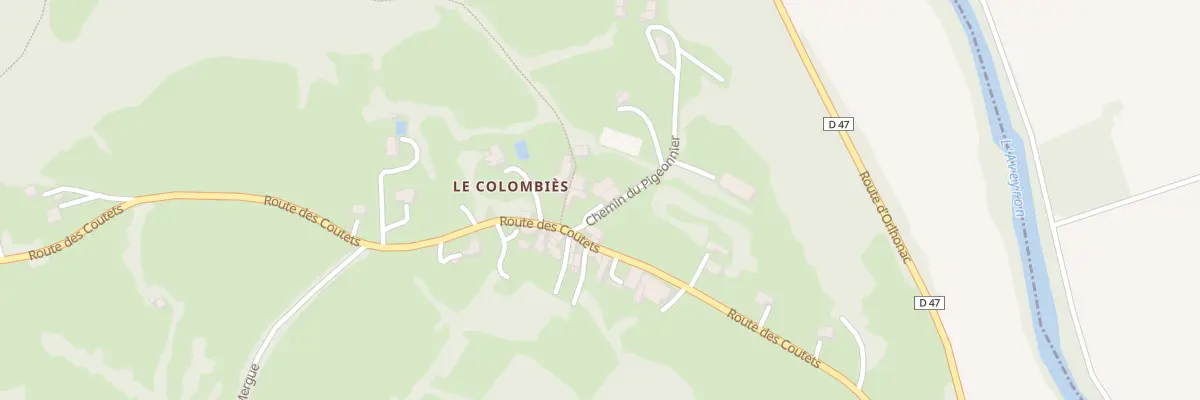 Plan du 5167 Colombies à La Rouquette