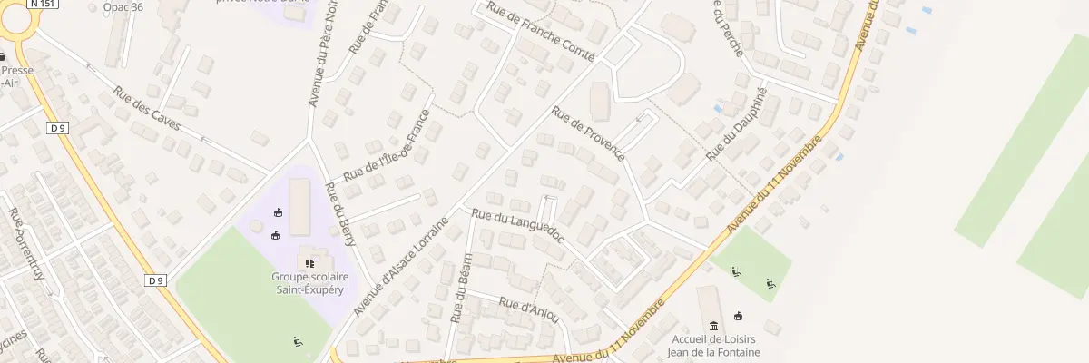 Plan du 9 Rue du Languedoc à Issoudun