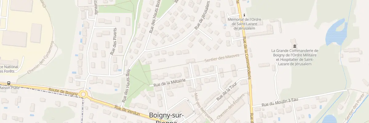 Plan du 15 Rue de la Métairie à Boigny-sur-Bionne